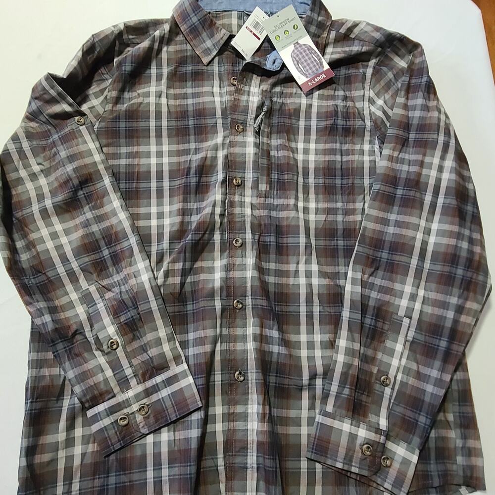 Mens Free Country Excursion Long Sleeve Shirt XL NWT